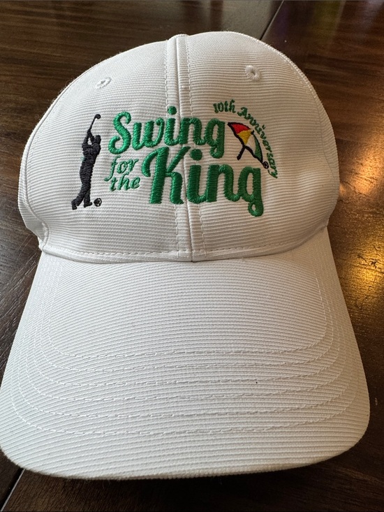 Puma Other - Puma White Cap with Green Embroidered 'Swing for the King' Logo